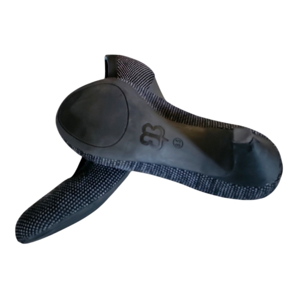 Betabrand Late to the Gate Black Gray Cone Heels Knit Comfort Shoes Size 8.5 - Picture 4 of 10